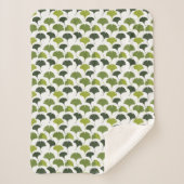 Minimalist Ginkgo Leaf Pattern – Nature-Inspired シェルパブランケット (正面)