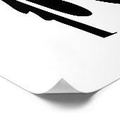 Minimalist Giraffe Black and White  ポスター (角)