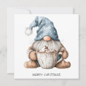 Minimalist Gnome Merry Christmas シーズンカード (正面)
