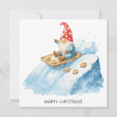 Minimalist Gnome Merry Christmas  シーズンカード (正面)