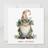 Minimalist Gnome Merry Christmas シーズンカード (正面)