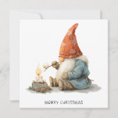 Minimalist Gnome Merry Christmas シーズンカード (正面)