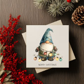 Minimalist Gnome Merry Christmas シーズンカード