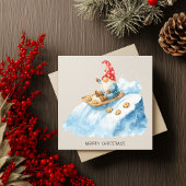 Minimalist Gnome Merry Christmas  シーズンカード