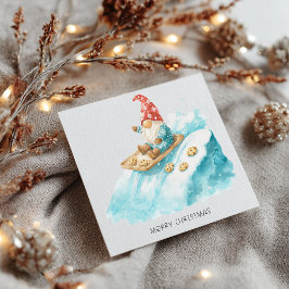 Minimalist Gnome Merry Christmas  シーズンカード