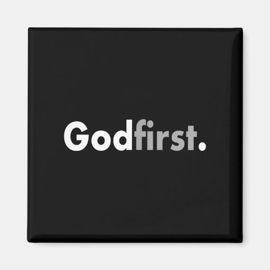 Minimalist God First Simple Christian  マグネット (正面)