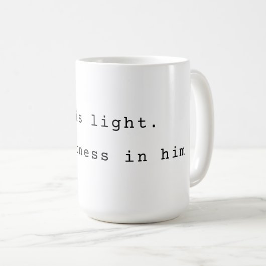 Minimalist God is Light Coffee Mug コーヒーマグカップ (正面右)