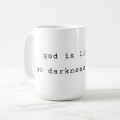Minimalist God is Light Coffee Mug コーヒーマグカップ (正面左)