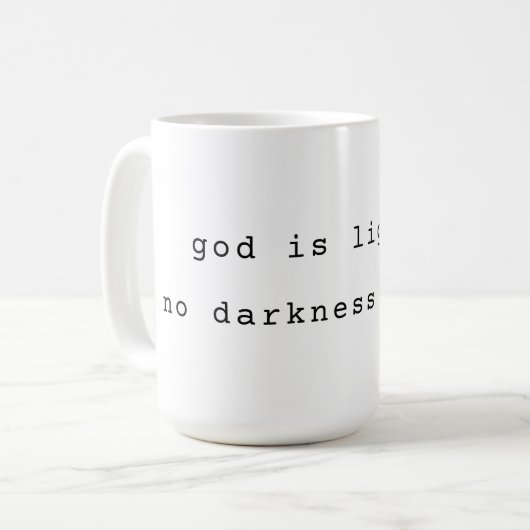 Minimalist God is Light Coffee Mug コーヒーマグカップ (正面左)