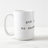 Minimalist God is Light Coffee Mug コーヒーマグカップ (左)