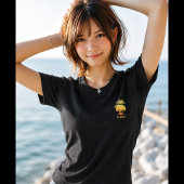 Minimalist Gold Aloha Sunset Palm Tree Pocket Size Tシャツ