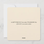 Minimalist Gold Border Luxury Business Thank You P シーズンカード (裏面)