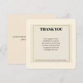 Minimalist Gold Border Luxury Business Thank You P シーズンカード (正面/裏面)