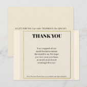 Minimalist Gold Border Luxury Business Thank You P シーズンポストカード (正面/裏面)
