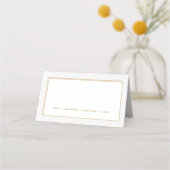 Minimalist Gold Border Wedding Place Card プレイスカード (裏面)