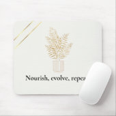 Minimalist Gold Botanical Quote  マウスパッド (マウス)