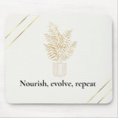 Minimalist Gold Botanical Quote  マウスパッド (正面)