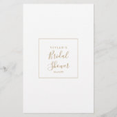 Minimalist Gold Bride and Groom Trivia Game チラシ (裏面)