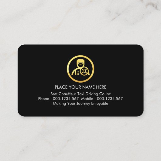 Minimalist Gold Chauffeur Line 名刺 (裏面)