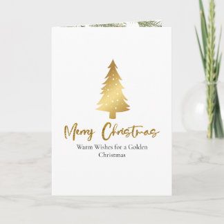 Minimalist Gold Christmas Folded Card シーズンカード