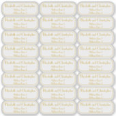 Minimalist Gold Couple Return Address Transparent  シール (正面)