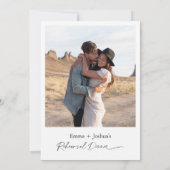 Minimalist Gold Cutlery Photo Rehearsal Dinner 招待状 (裏面)