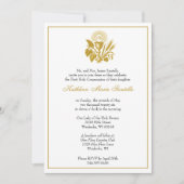 Minimalist Gold First Communion Eucharist  招待状 (正面)