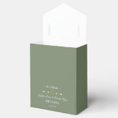 Minimalist Gold FloralSage Green Wedding フェイバーボックス (オープン)