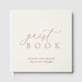 Minimalist Gold Foil Wedding Guest Book ゲストブック (正面)
