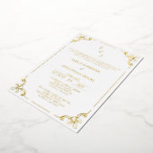 Minimalist gold foil wedding invitation 箔招待状 (回転した状態)