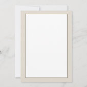 Minimalist Gold Frame Floral Wedding Invitation 招待状 (裏面)
