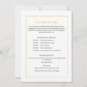 Minimalist Gold Frame Script Rehearsal Dinner Card 招待状 (裏面)