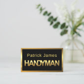 Minimalist Gold Handyman Signage Frame 名刺 (スタンド正面)