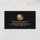 Minimalist Gold Handyman Signage Frame 名刺 (裏面)