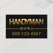 Minimalist Gold Handyman Tools Line 名刺 (正面)