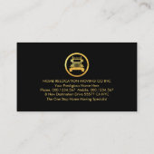 Minimalist Gold Line Truck Transport 名刺 (裏面)