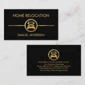 Minimalist Gold Line Truck Transport 名刺 (正面/裏面)