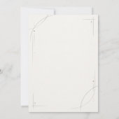 Minimalist Gold Line Wedding Invitation 招待状 (裏面)