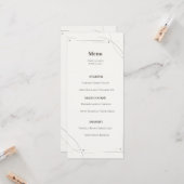 Minimalist Gold Line Wedding Menu Card カード (正面/裏面インサイチュ)