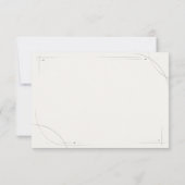 Minimalist Gold Line Wedding RSVP Card サンキューカード (裏面)
