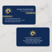 Minimalist Gold Lines CEO Founder 名刺 (正面/裏面)