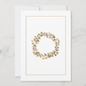 Minimalist|Gold Peace on Earth Christmas Card 招待状 (裏面)
