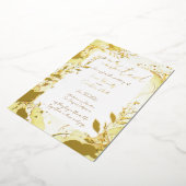 Minimalist Gold Watercolor Foil Invitation 箔招待状 (回転した状態)