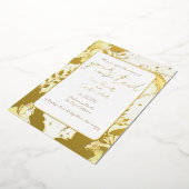 Minimalist Gold Watercolor Foil Invitation 箔招待状 (回転した状態)