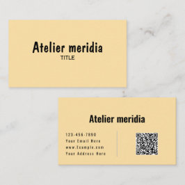 Minimalist Gold  with QR Code 名刺