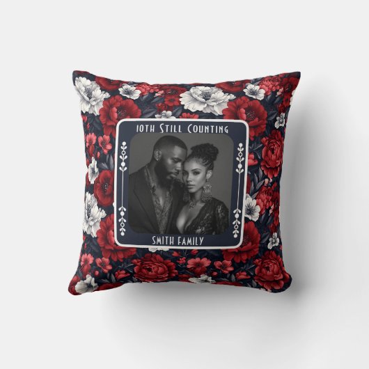 Minimalist Golden Anniversary  Throw Pillow クッション (裏面)