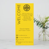 Minimalist Golden Church Connection Card 招待状 (スタンド正面)