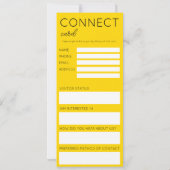 Minimalist Golden Church Connection Card 招待状 (裏面)