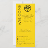 Minimalist Golden Church Connection Card 招待状 (正面)