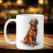 Minimalist Golden Retriever Art Mug コーヒーマグカップ